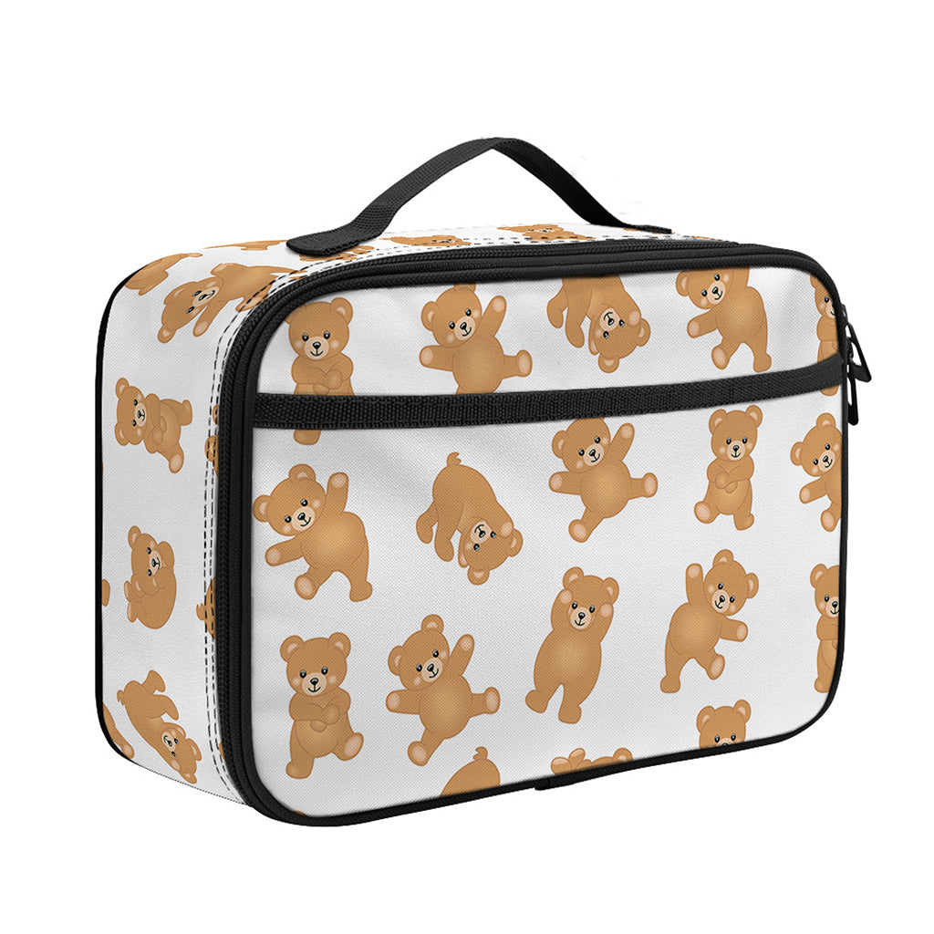 Cartoon Teddy Bear Pattern Print Portable Lunch Bag