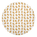 Cartoon Teddy Bear Pattern Print Round Blanket