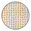 Cartoon Teddy Bear Pattern Print Round Floor Mat