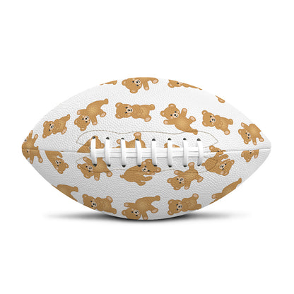 Cartoon Teddy Bear Pattern Print Rugby Ball