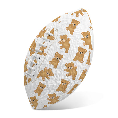 Cartoon Teddy Bear Pattern Print Rugby Ball