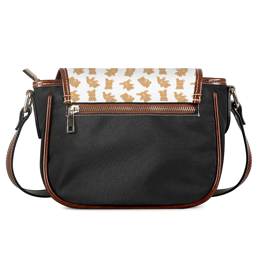 Cartoon Teddy Bear Pattern Print Saddle Bag