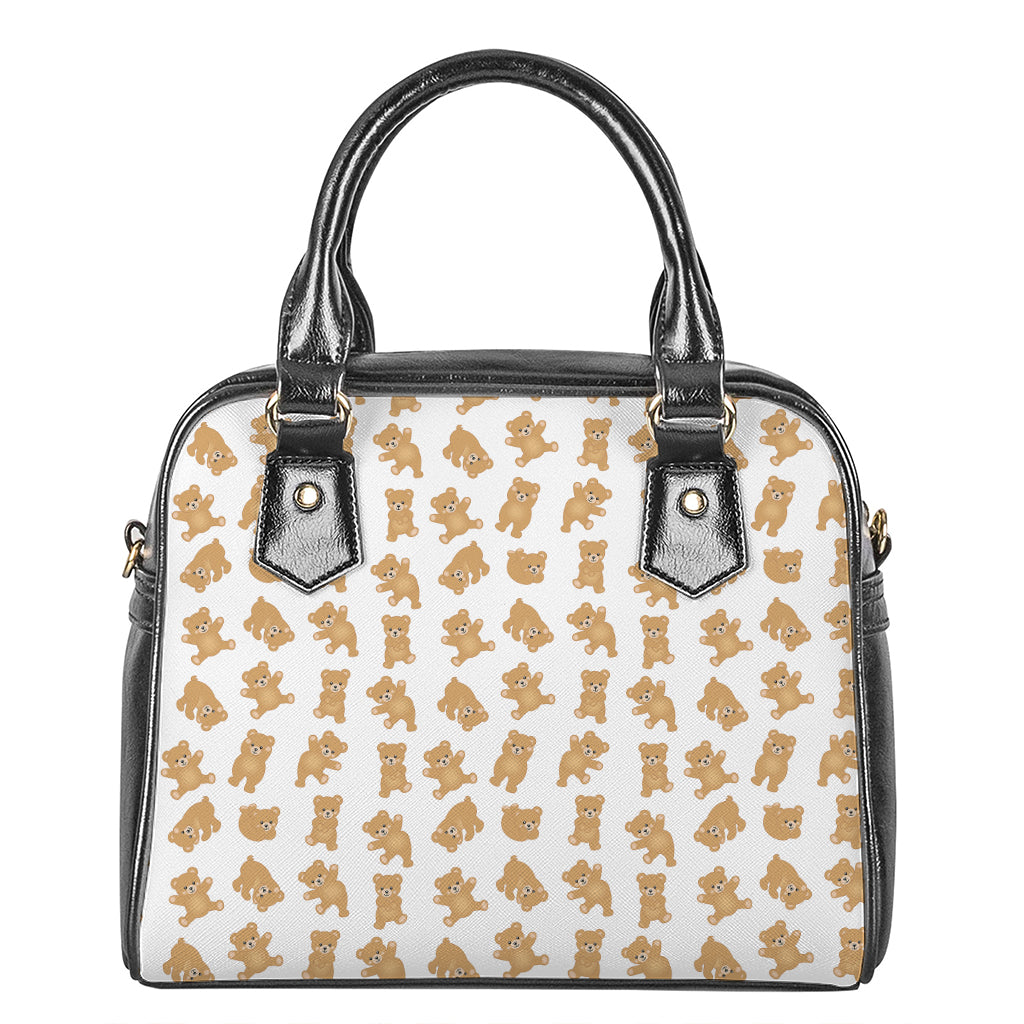 Cartoon Teddy Bear Pattern Print Shoulder Handbag