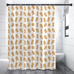 Cartoon Teddy Bear Pattern Print Shower Curtain