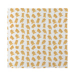 Cartoon Teddy Bear Pattern Print Silk Bandana