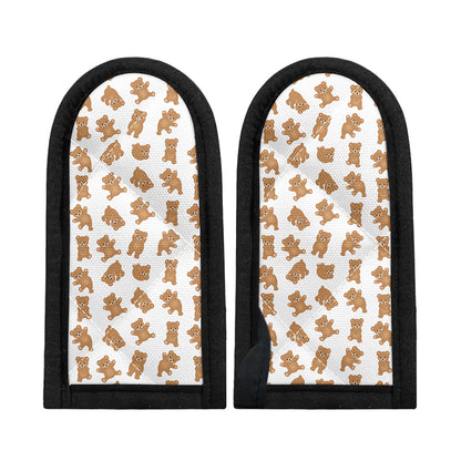 Cartoon Teddy Bear Pattern Print Skillet Handle Cover