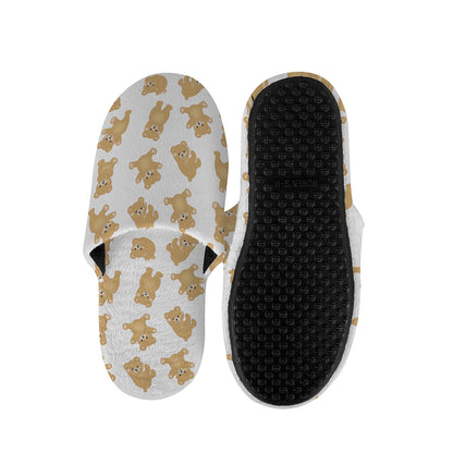 Cartoon Teddy Bear Pattern Print Slippers