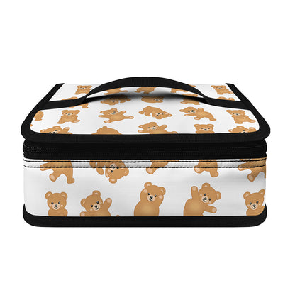 Cartoon Teddy Bear Pattern Print Small Lunch Bag