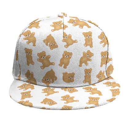 Cartoon Teddy Bear Pattern Print Snapback Cap