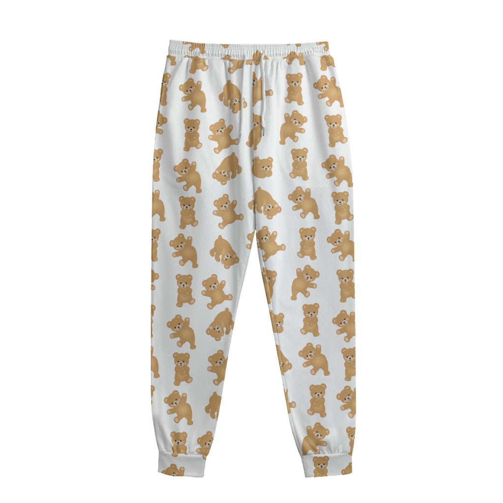 Cartoon Teddy Bear Pattern Print Sweatpants