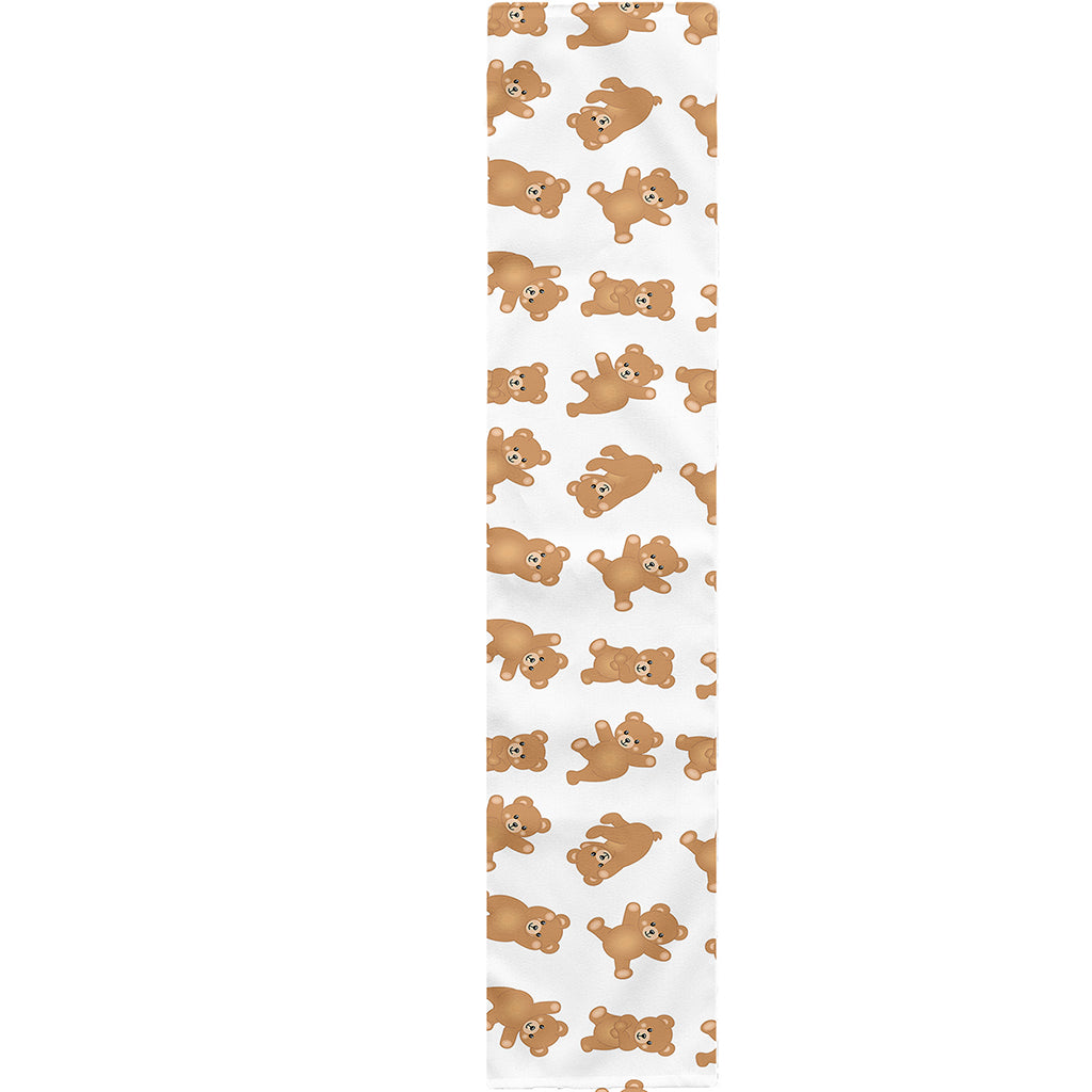Cartoon Teddy Bear Pattern Print Table Runner