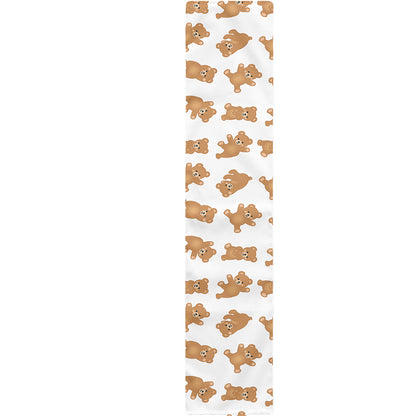 Cartoon Teddy Bear Pattern Print Table Runner