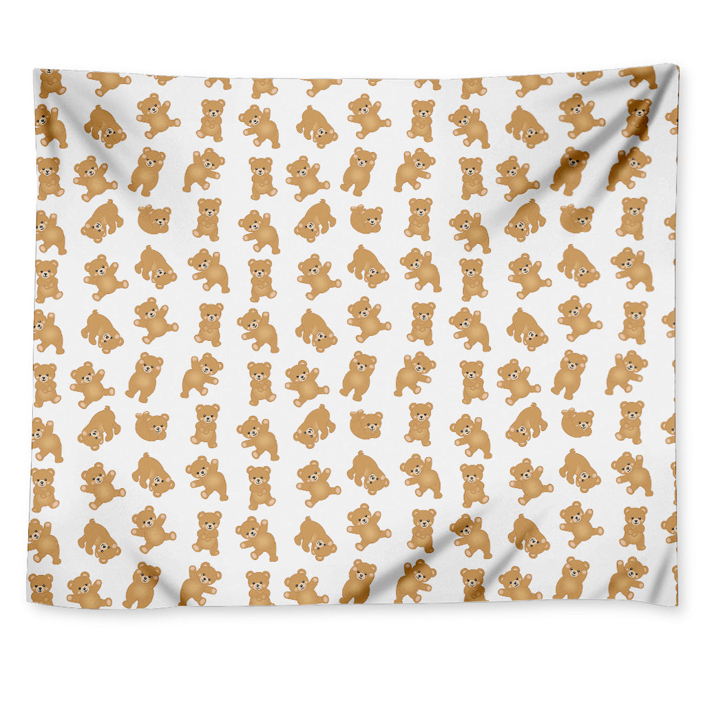 Cartoon Teddy Bear Pattern Print Tapestry