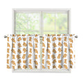 Cartoon Teddy Bear Pattern Print Tier Curtains