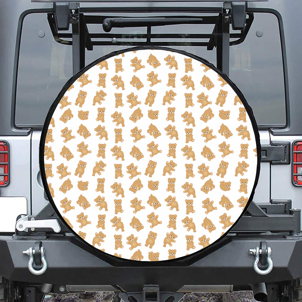 Cartoon Teddy Bear Pattern Print Tire Cover