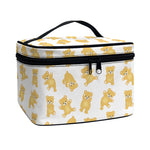 Cartoon Teddy Bear Pattern Print Travel Makeup Bag