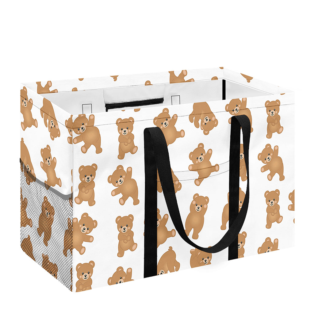 Cartoon Teddy Bear Pattern Print Utility Tote Bag
