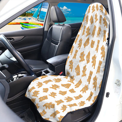 Cartoon Teddy Bear Pattern Print Waterproof Car Seat Cover