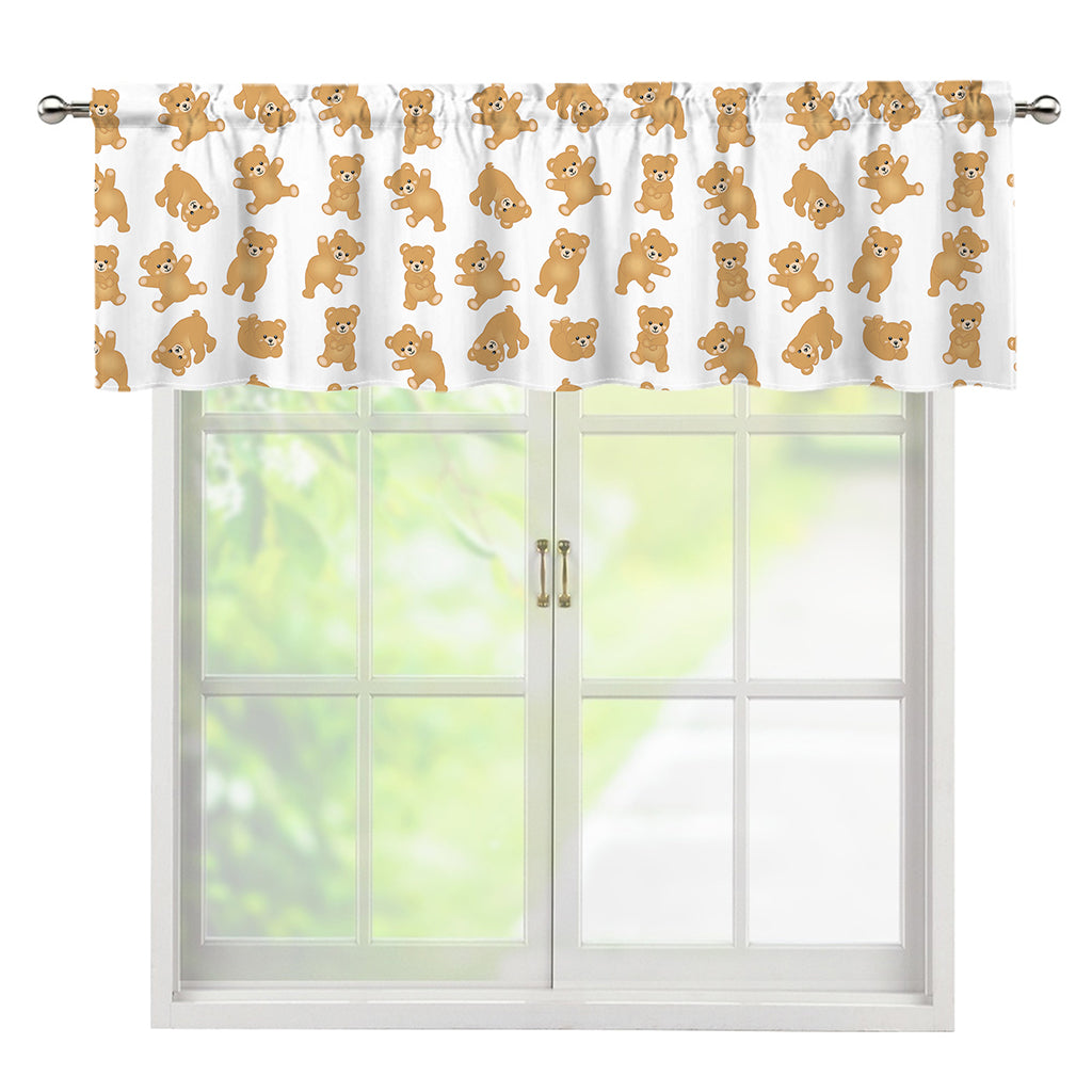 Cartoon Teddy Bear Pattern Print Window Valance