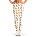 Cartoon Teddy Bear Pattern Print Women's Leggings