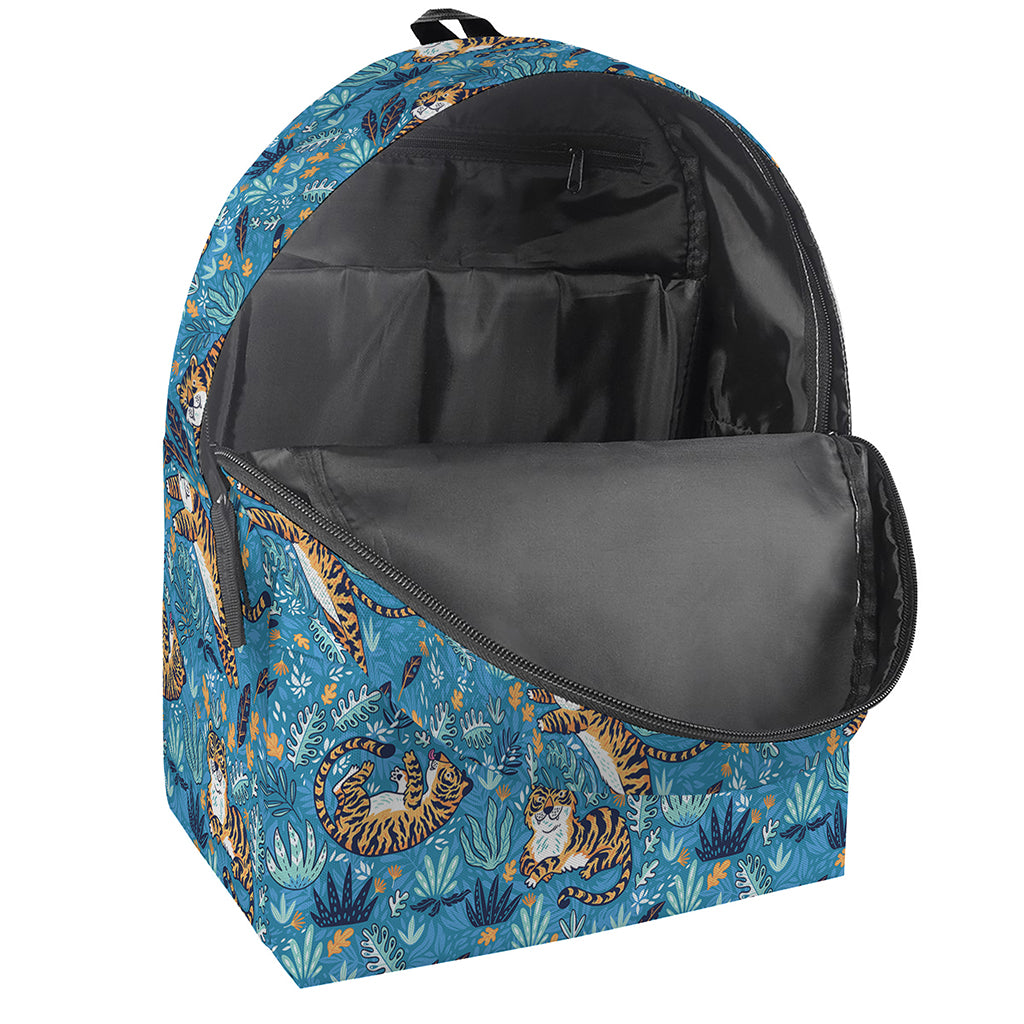 Cartoon Tiger Pattern Print Backpack