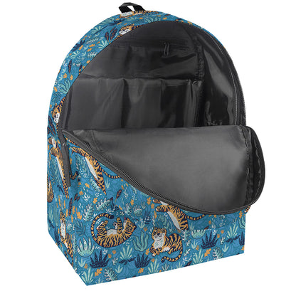 Cartoon Tiger Pattern Print Backpack