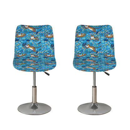 Cartoon Tiger Pattern Print Bar Stool Covers