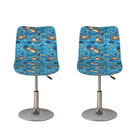 Cartoon Tiger Pattern Print Bar Stool Covers