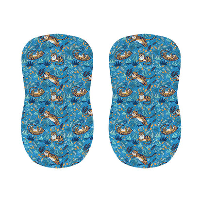 Cartoon Tiger Pattern Print Bar Stool Covers