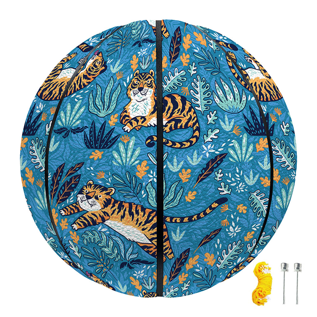 Cartoon Tiger Pattern Print Basketball