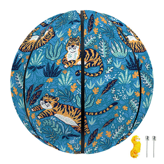 Cartoon Tiger Pattern Print Basketball
