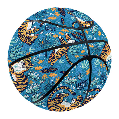 Cartoon Tiger Pattern Print Basketball