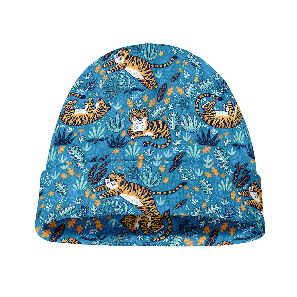 Cartoon Tiger Pattern Print Beanie