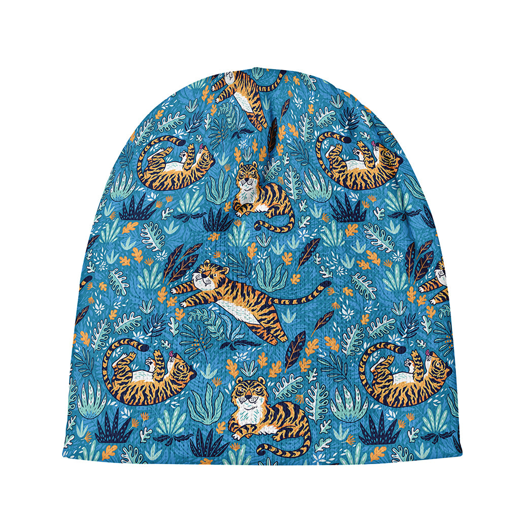 Cartoon Tiger Pattern Print Beanie