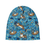 Cartoon Tiger Pattern Print Beanie
