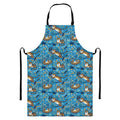 Cartoon Tiger Pattern Print Bib Apron With Pocket