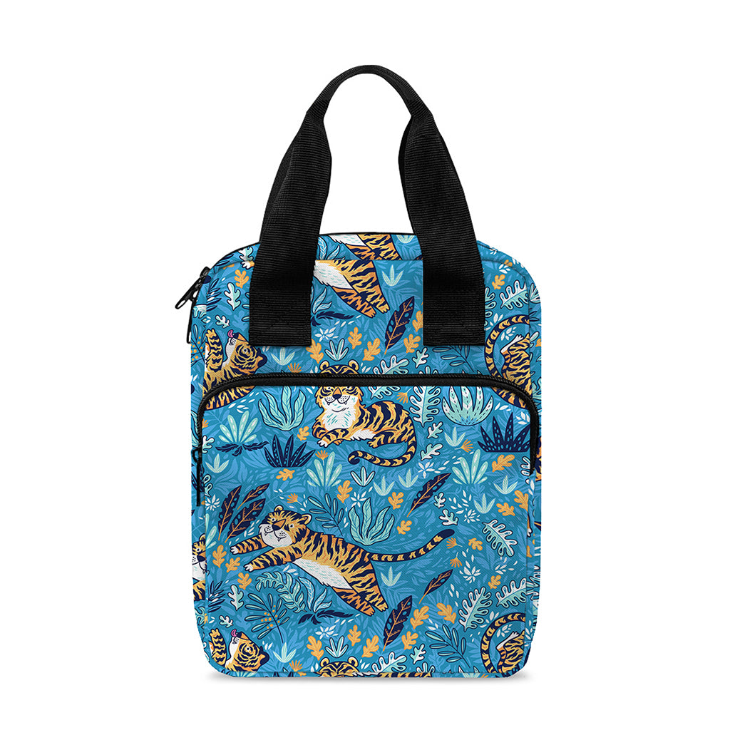 Cartoon Tiger Pattern Print Bible Tote Bag