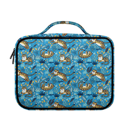 Cartoon Tiger Pattern Print Briefcase Bible Bag