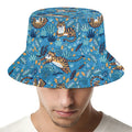 Cartoon Tiger Pattern Print Bucket Hat