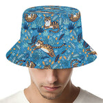 Cartoon Tiger Pattern Print Bucket Hat