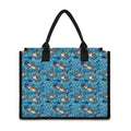 Cartoon Tiger Pattern Print Canvas Tote Bag