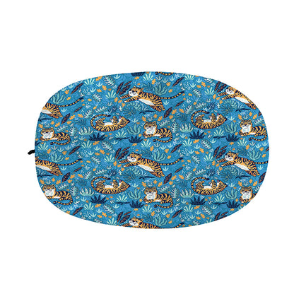 Cartoon Tiger Pattern Print Car Side Mirror Covers