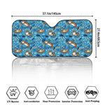 Cartoon Tiger Pattern Print Car Windshield Sun Shade