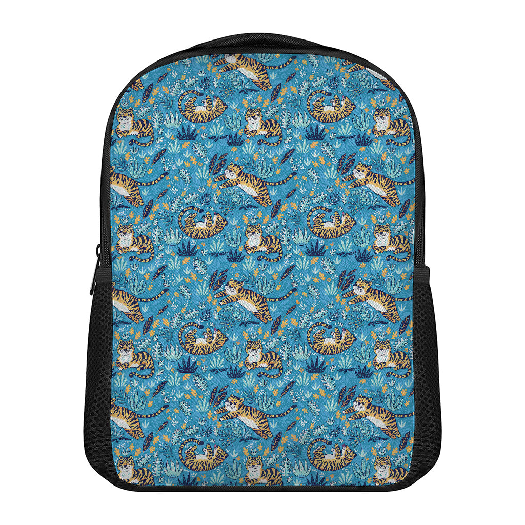 Cartoon Tiger Pattern Print Casual Backpack