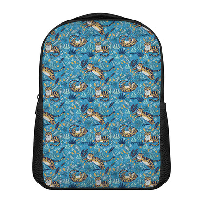 Cartoon Tiger Pattern Print Casual Backpack
