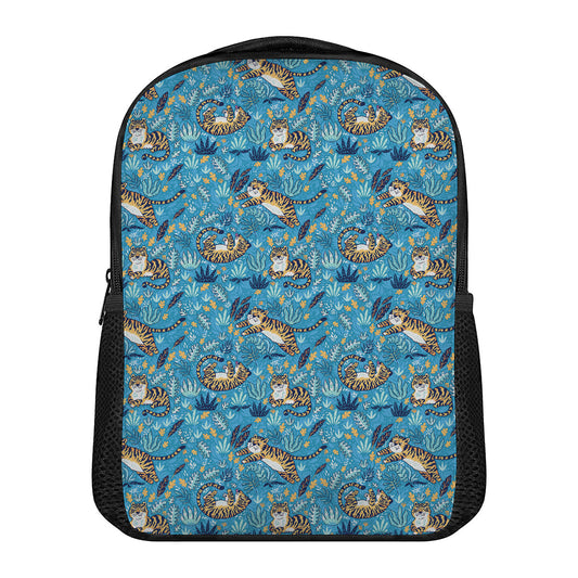 Cartoon Tiger Pattern Print Casual Backpack