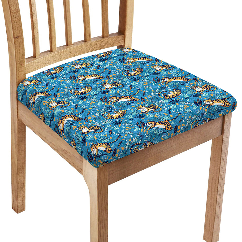 Cartoon Tiger Pattern Print Chair Cushion Cover