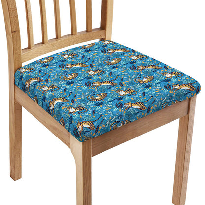Cartoon Tiger Pattern Print Chair Cushion Cover