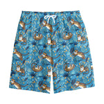 Cartoon Tiger Pattern Print Cotton Shorts