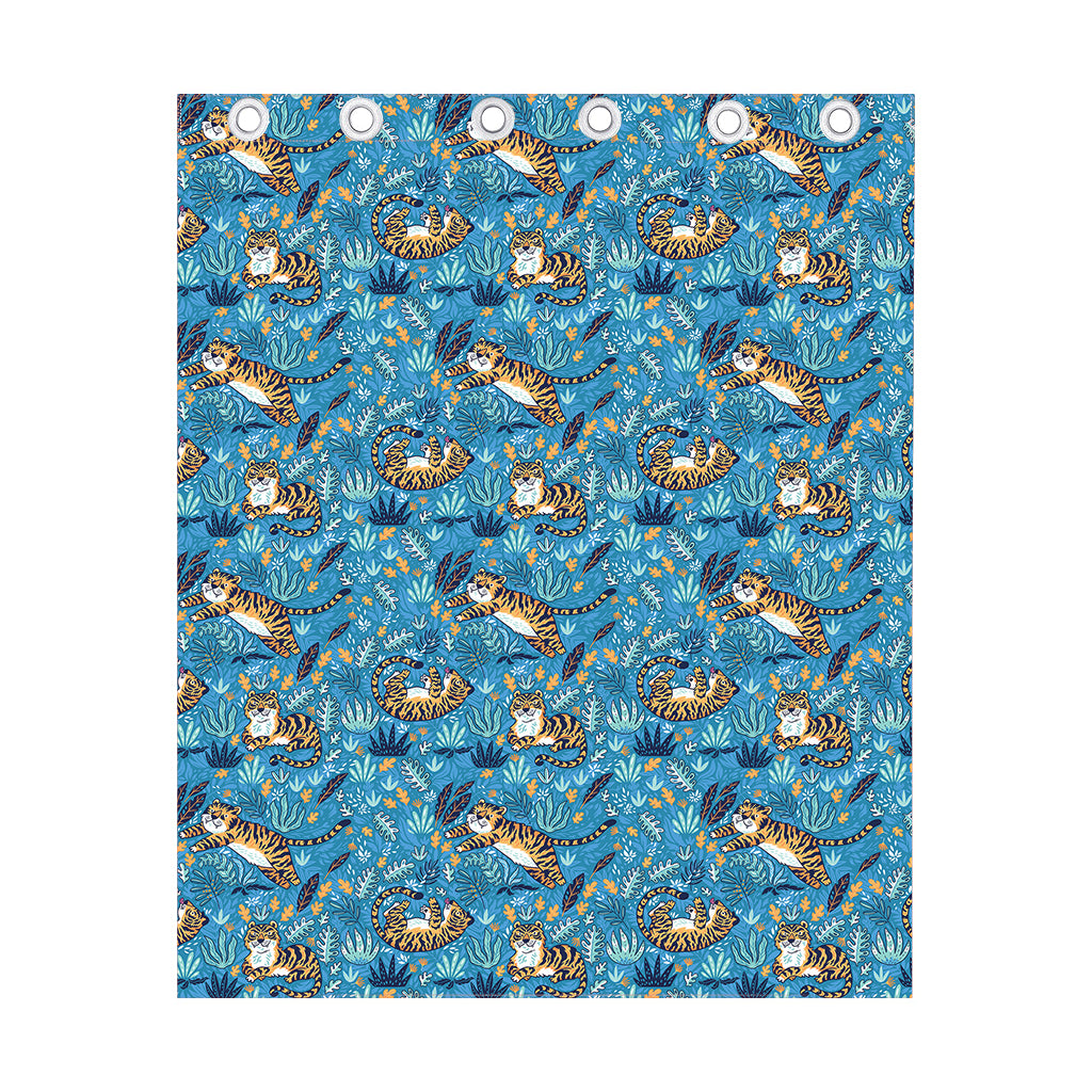 Cartoon Tiger Pattern Print Curtain